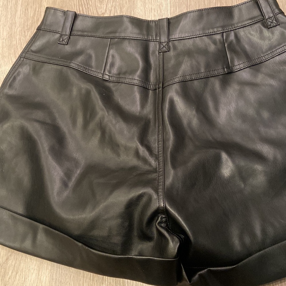 Blank NYC Black Pleather Shorts - Picture 3 of 4